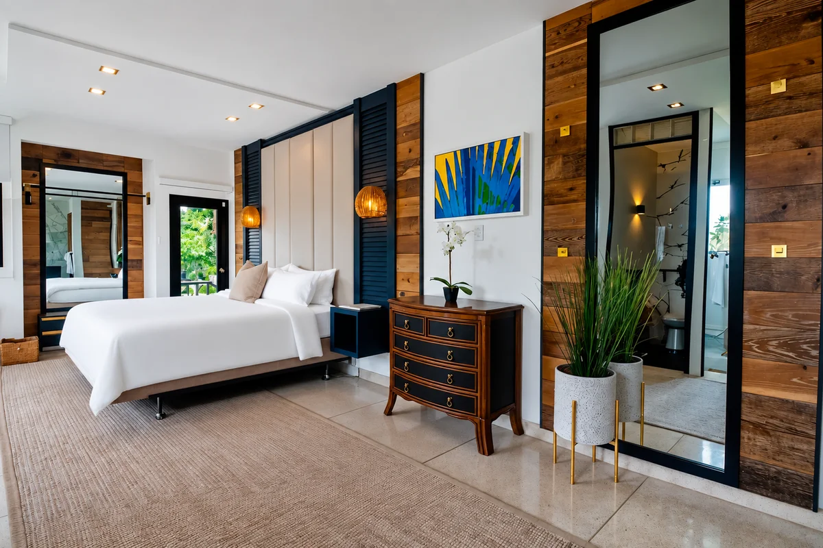 Master Suite Bedroom, Bathroom and View